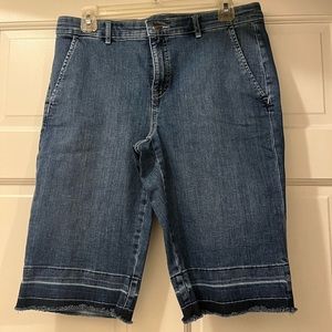 Lauren RL blue jean shorts, release hem, size 8, front pockets